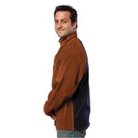John Tillman & Co 33603X Tillman 3X 30\" Dark Brown Premium Side Split Leather Jacket With Satin Lining, Front Snap Closure And I